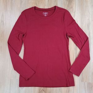 💜Old Navy Wine Long Sleeve Perfect Tshirt Large